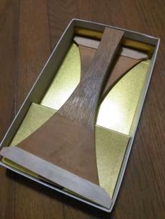 高級 『さゞ波』ふじ印 三味線撥 木製