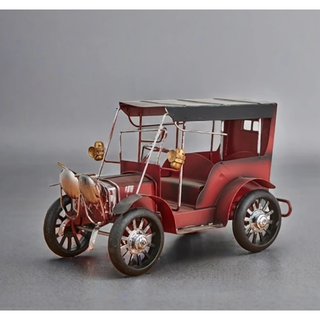 【新品・未使用】手づくり ヴィンテージ 金属製 クラシックカー風 ミニカー