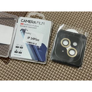 iPhone14plus iPhone14 レンズカバー ゴールド ブラック