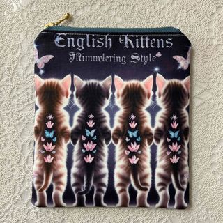 ハンドメイド🌟フラットポーチ🌟猫
