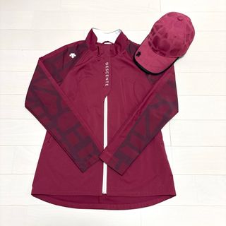 【新品未使用】デサントゴルフ　レディース　ウィンドジャケット　キャップ　セット