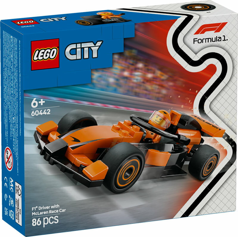 【特典】レゴ(LEGO) シティ F1(R) McLaren レースカーとドライバー 60442 [ おもちゃ 玩具 誕生日 プレゼント ブロック 知育 男の子 女の子 子供 6歳 7歳 8歳 9歳 乗り物 車 ミニカー ](レゴ(R)F1(R)シリーズ オリジナルステッカー)